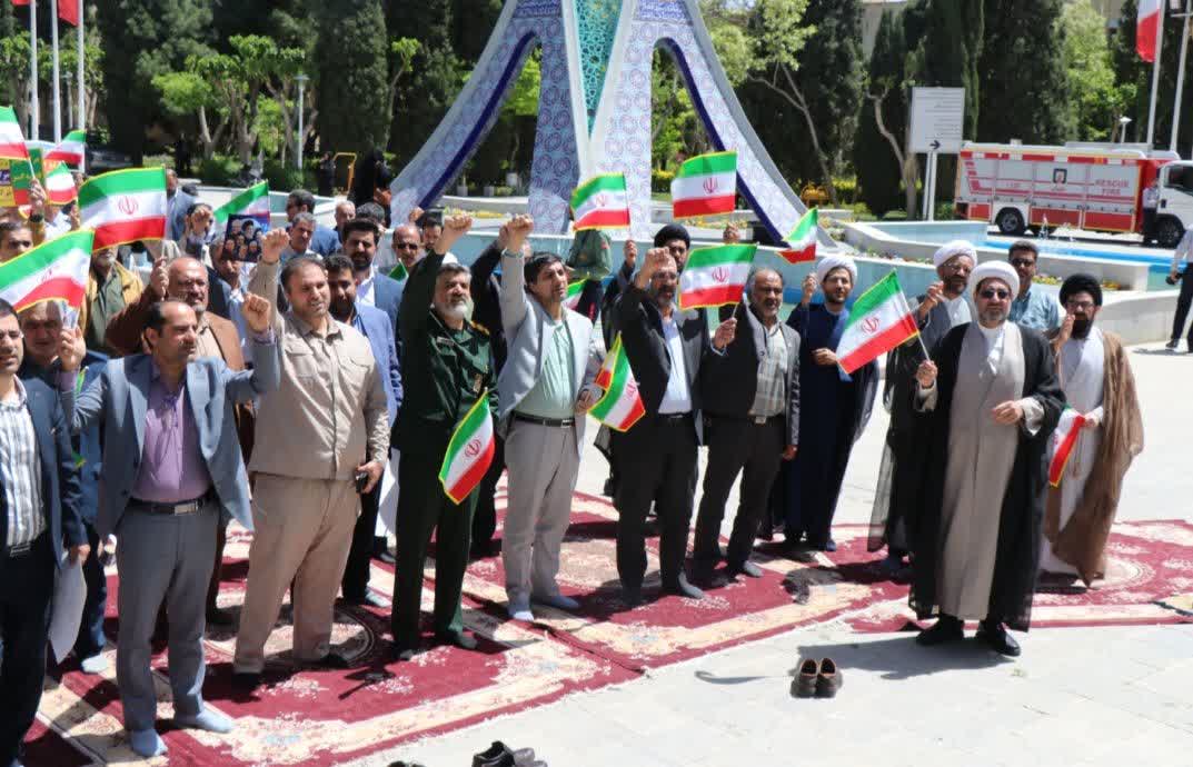برگزاری اجتماع مدیران و کارکنان دستگاههای اجرایی اصفهان در محکومیت جنایات رژیم صهیونیستی علیه مردم غزه