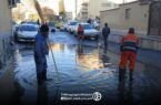تلاش شبانه‌روزی کارگران خدمات شهری منطقه ۶ در رفع آب‌گرفتگی‌ها