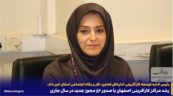 رشد مراکز کارآفرینی اصفهان با صدور ۵۶ مجوز جدید در سال جاری