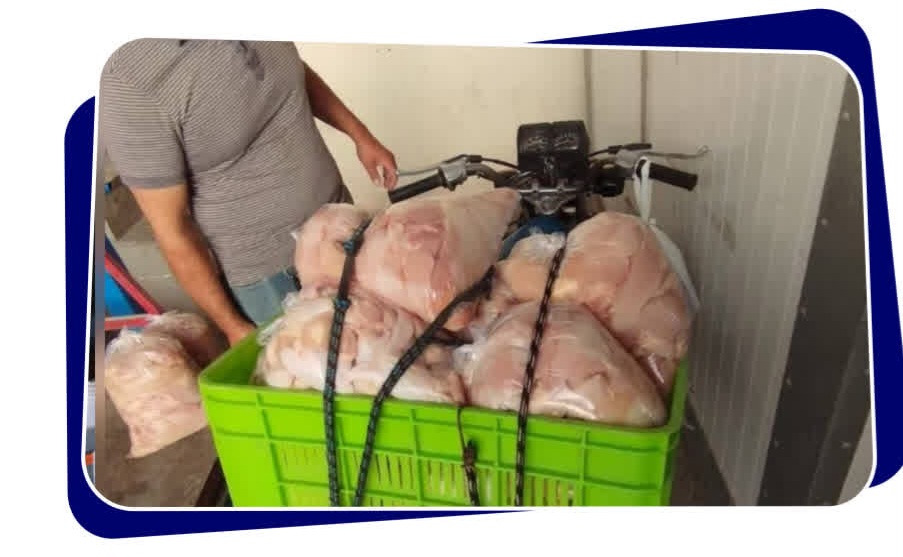 توقیف و معدومسازی ۷۰۰ کیلوگرم قطعات مرغ غیربهداشتی در شهرستان خمینیشهر