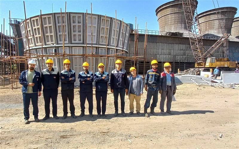 تكمیل عملیات بازسازی و مونتاژ دیفیوزرهای برجهای خنككننده نیروگاه حرارتی؛ افزایش حداقل ۵ مگاواتی ظرفیت تولید برق